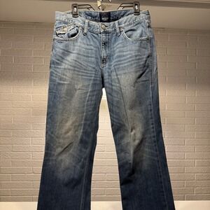 Rock Republic Mens Jeans Blue Wash Straight Leg Size 34x34